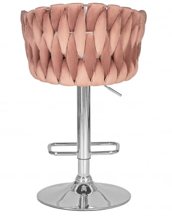 Стул барный DOBRIN MARCEL Пудрово-розовый велюр MJ9-32_4