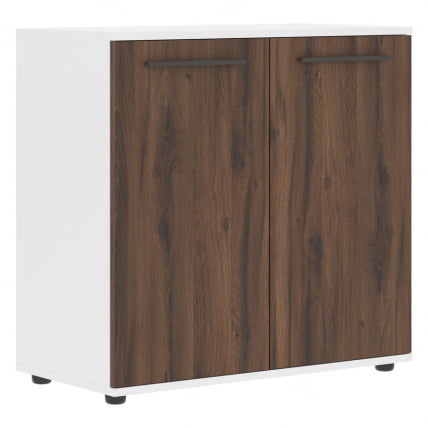 Шкаф с глухими малыми дверьми ЕДИС ЕЛCС 85.1 Дуб Денвер темный Мокко Белый / EDIS ELCS_0