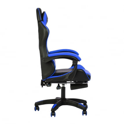 Кресло 1206 KINGQUEEN цвет черный/синий с массажем 1206-black-blue-mass_4