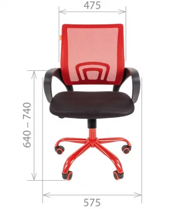 Компьютерное кресло CХАИРМАН 696 CМет Красный / CHAIRMAN CMet_1