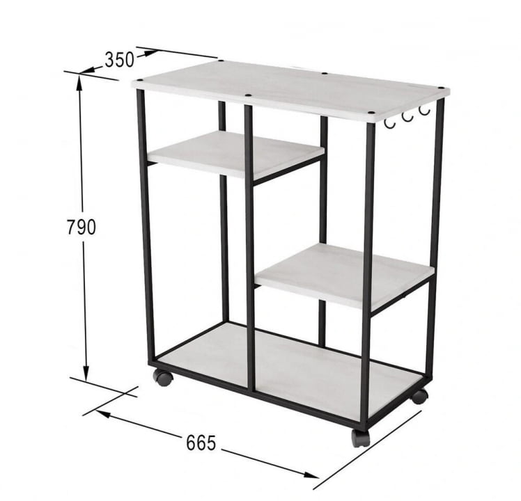 Консоль Вэстри Белый бетон_1