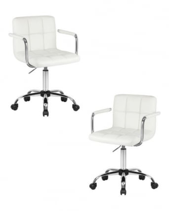 Офисное кресло для персонала ДОБРИН ТЕРРЙ (белый) 2 шт / DOBRIN TERRY_0