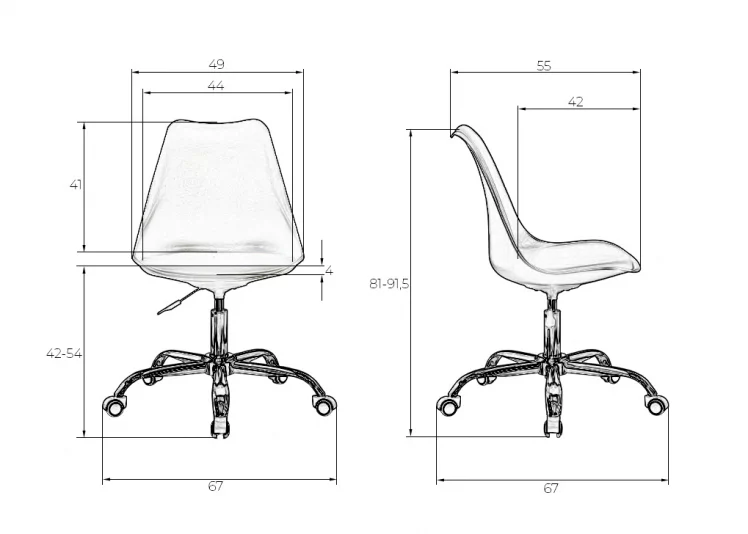 Офисное кресло для персонала DOBRIN MICKEY Белый_8