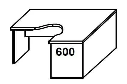 Стол письменный правый СА-4 Пр Клен/металлик_1