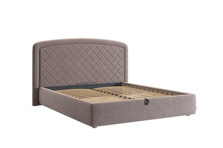 Кровать 1.6 Сильва 2 с подъем. механизмом ЗП.КМ1.6-18 какао (велюр) / ZP.KM1.6-18_1