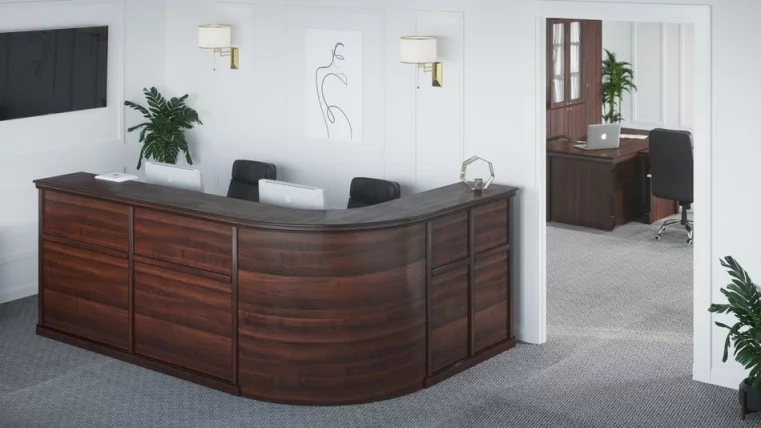 Стойка ресепшн БЕРН БРН8690102 Темный орех / BERN BRN8690102_1