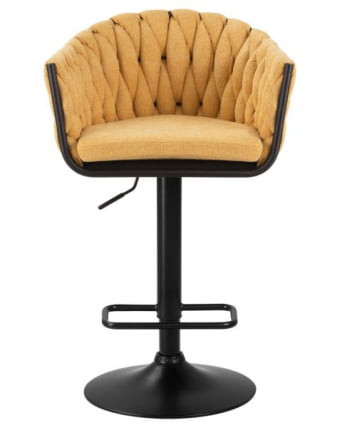 Стул барный ДОБРИН ЛЕОН (желтая ткань (ЛАР 275-8)) 2 шт / DOBRIN LEON (LAR_8