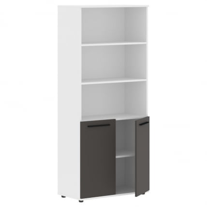 Шкаф с одним комплектом глухих малых дверей ЕДИС ЕХCС 85.5 Мокко Черный Белый / EDIS EHCS_1