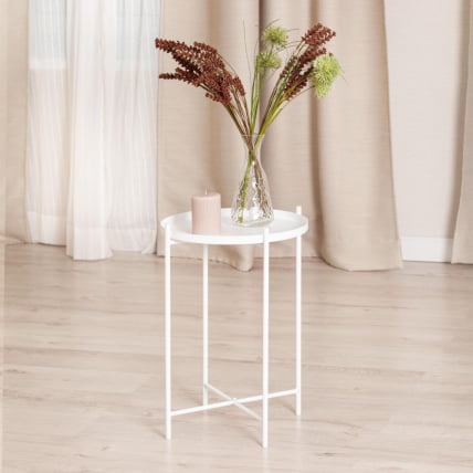 Столик журнальный TAVETT / 1 шт. в упаковке металл, 37,6*37,6*52 см, белый_4