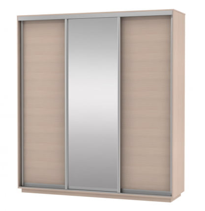 Шкаф-купе трехдверный Экспресс Медиум-1 1800х2200х Дуб молочный / 1800х2200h_0