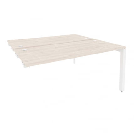 Стол-приставка двойной на П-образном м/к к опорным элем. ОНИКС О.МП-Д.СПР-4.7 Денвер Светлый/Белый / ONIX O.MP-D.SPR-4.7_0