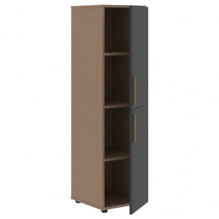 Шкаф-колонка с двумя глухими малыми дверьми (правый) VELION VMCS 40.4 R Яшма черный Кобра_1