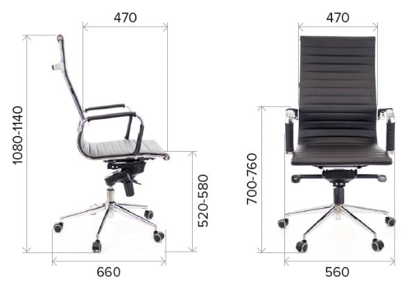 Кресло руководителя Еверпроф Рио М Кожа Черный / Everprof Rio M_3