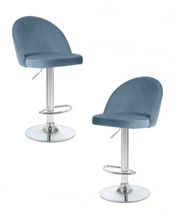 Стул барный ДОБРИН МИЛАНА (пудрово-голубой велюр (МДЖ9-74)) 2 шт / DOBRIN MILANA (MJ9-74))_0