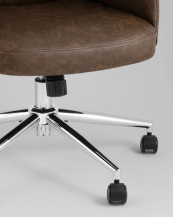 Кресло офисное ТопЧаирс Неома коричневый экокожа / TopChairs Neoma_7