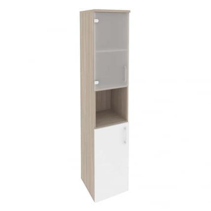 Шкаф высокий узкий левый ONIX O.SU-1.4(L) Дуб Аттик/Белый_0