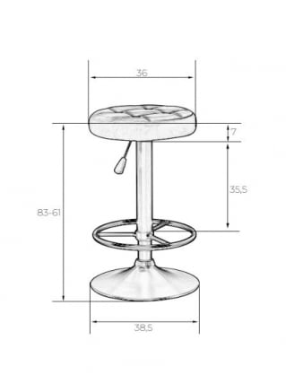Табурет барный ДОБРИН БРУНО ГОЛД (черный велюр (МДЖ9-101)) 2 шт / DOBRIN BRUNO GOLD (MJ9-101))_3