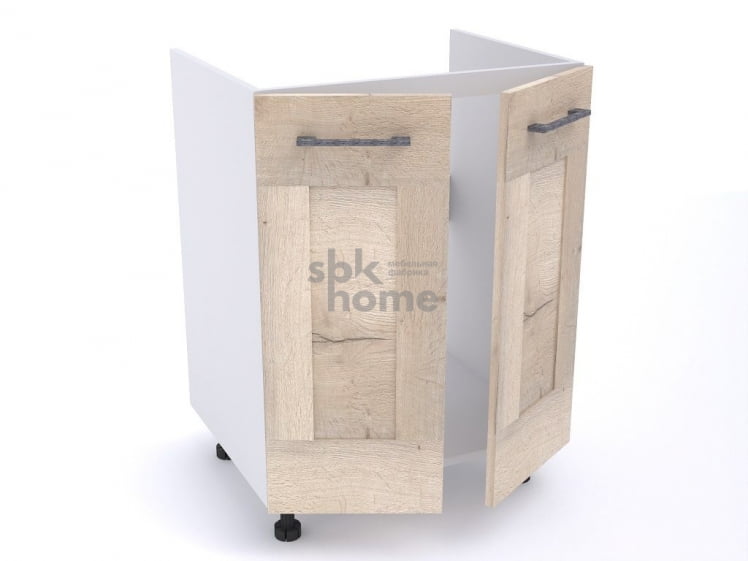 Стол под мойку СМ-60 2-х дверный, Дублин (600*470*820) Дуб галифакс белый, 21612 _1