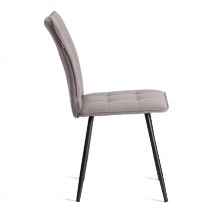 Стул обеденный Бари ЛТ, велюр, серый/черный, 29, 41х55х89 см / Bari LT,_1