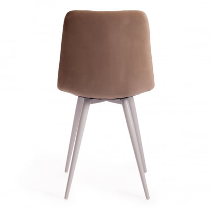 Стул CHILLY (mod. 7095-1) ткань/металл, 45x53х88 см, высота до сиденья 50 см, бежевый barkhat 5/белый_3