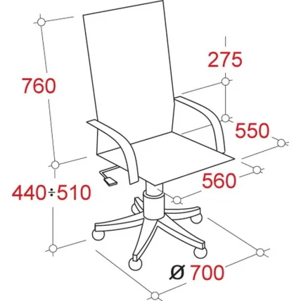 Кресло руководителя EChair CS-861E/CH-6 216988 Черное_1