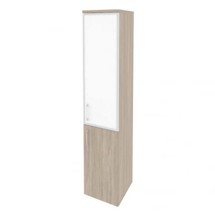 Шкаф высокий узкий правый ОНИКС О.СУ-1.2Р(Р) вхите Дуб Аттик / ONIX O.SU-1.2R(R) white_0