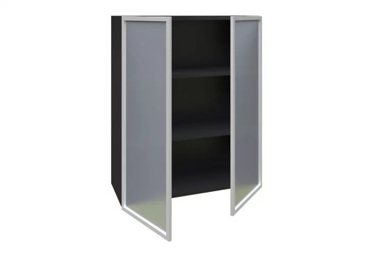 Шкаф кухонный 800 высокий со стеклом Шервуд ЛД 281.461.000.041 Черный_1