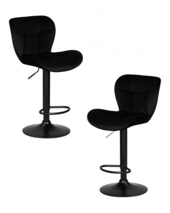 Стул барный ДОБРИН БАРНИ БЛАCК (черный велюр (МДЖ9-101)) 2 шт / DOBRIN BARNY BLACK (MJ9-101))_0