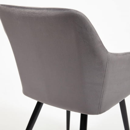 Кресло BEATA (mod. 8266) металл/ткань, 56х60х82 см, серый (G-062-40)/черный_4