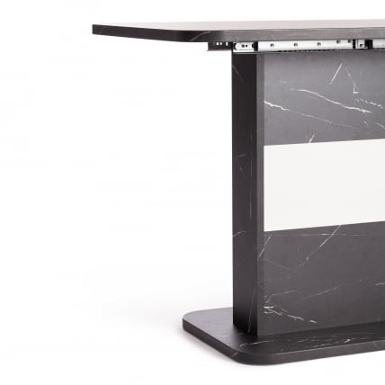 Стол обеденный СМАРТ ЛДСП, 105-140х68,6х75 см, Мрамор Блэк Роял/Белый / SMART_11