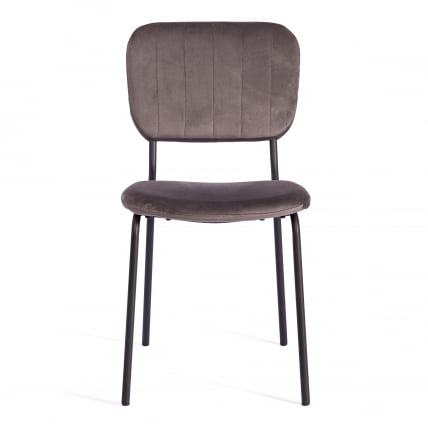 Стул CAROL (mod. UC06) металл, вельвет, 45 х 56 х 82 см, Light grey (светло-серый) HLR24 / черный_4