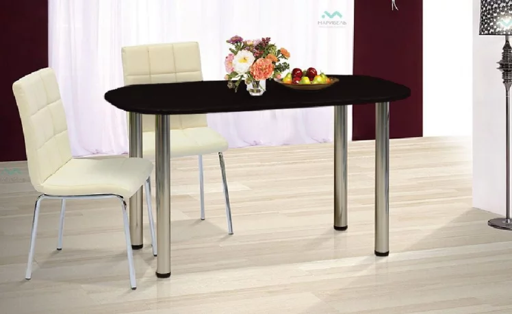 Стол на металлических опорах 130/70 (Венге)_0