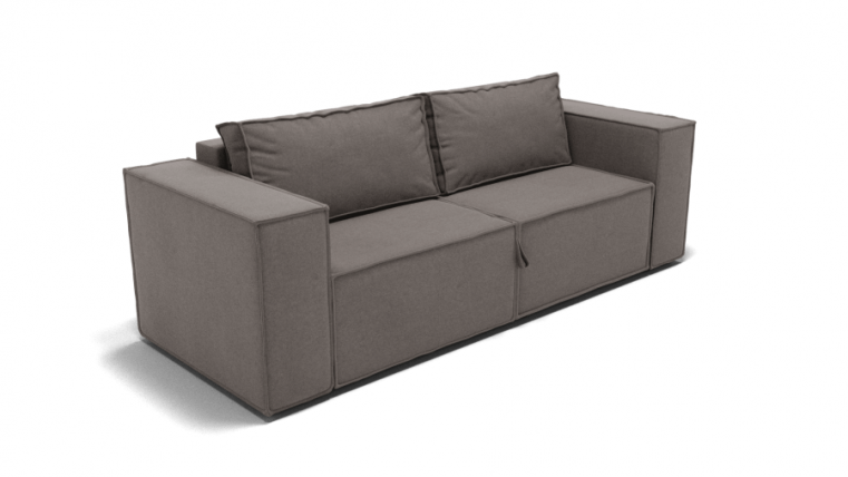 Диван Хилтон-1 (ЗР) Цвет фасада: Серо коричневый; Тип: Прямой; Материал фасада: Металл/Велюр_0