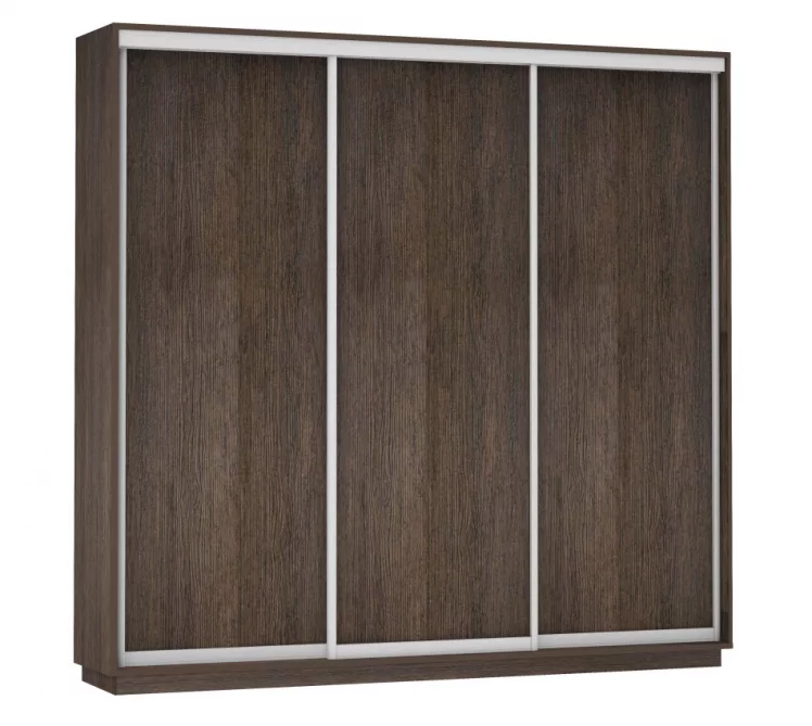 Шкаф-купе трехдверный Экспресс Трио Элемент 2400х2400h Дуб венге_0