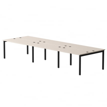 Бенч-система на 6 мест на металлокаркасе, опоры 90 гр Everprof EVO 254S219 Кашемир Черный_0