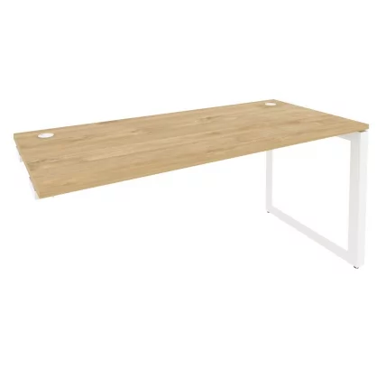 Стол-приставка на О-образном м/к к опорным элементам ONIX O.MO-SPR-4.7 Тиквуд Светлый/Белый_0