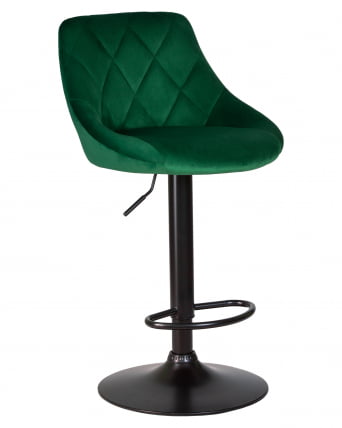 Стул барный ДОБРИН ЛОГАН БЛАCК (зеленый велюр (МДЖ9-88)) 2 шт / DOBRIN LOGAN BLACK (MJ9-88))_1
