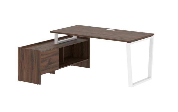 Стол с тумбой ЕДИС ЕВCТ 17814 Дуб Денвер темный Белый / EDIS EVCT_0