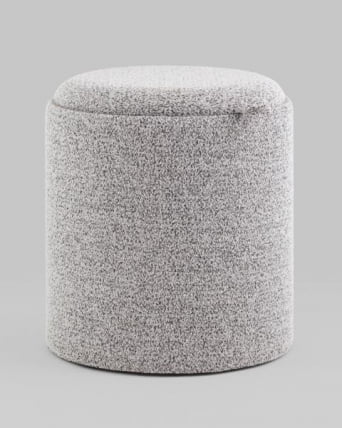 Пуф-столик с ящиком Хюгге S букле серый_7