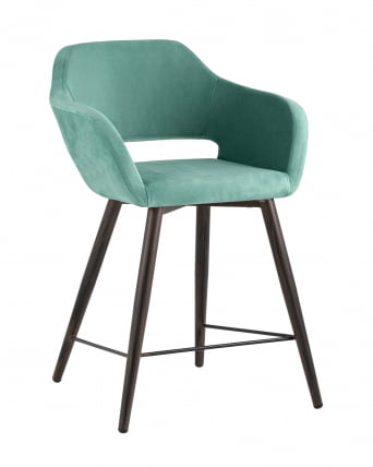Стул полубарный Саймон ПЛ велюр Морской_0