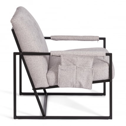 Кресло Чарли ЛУКС/Чарли Люкс велюр/букле, ВТ шапе силвер, 70х80х82 см / Charli LUX/Чарли VT shape silver,_1