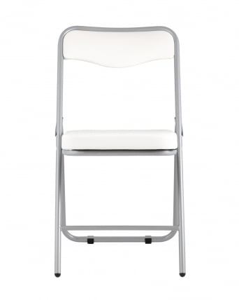 Складной стул Джонни silver экокожа Белый_2