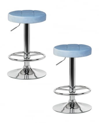 Табурет барный ДОБРИН БРУНО (пудрово-голубой велюр (МДЖ9-74)) 2 шт / DOBRIN BRUNO (MJ9-74))_0