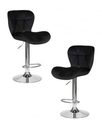 Стул барный ДОБРИН БАРНИ (черный велюр (МДЖ9-101)) 2 шт / DOBRIN BARNY (MJ9-101))_0