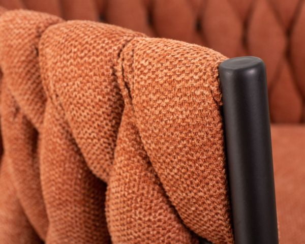 Стул барный ДОБРИН ЛЕОН (оранжевая ткань (ЛАР 275-27)) 2 шт / DOBRIN LEON (LAR_10