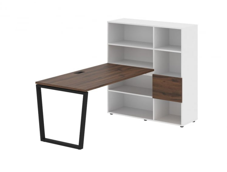 Рабочая станция ЕДИС ЕВРСТ 1215 Дуб Денвер темный Черный Белый / EDIS EVRST_0