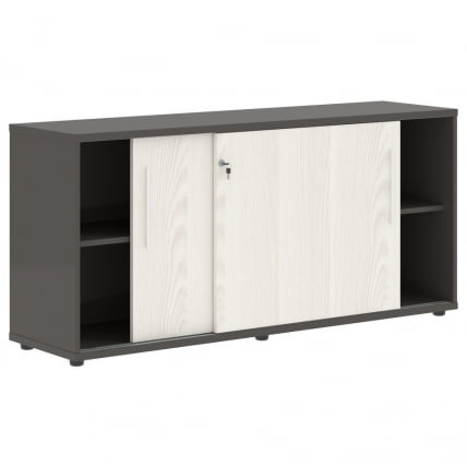 Шкаф с дверьми-купе ЕДИС ЕЛC 1643 Ясень Траун Белый Мокко / EDIS ELC_1