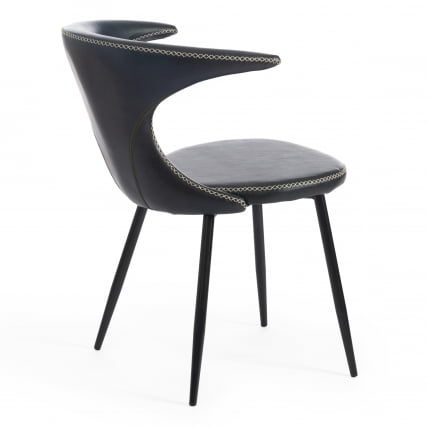 Стул FLAIR (mod. 9020) экокожа/металл, 60 х 56 х 78 см , зеленый 14/черный_2