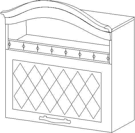 Шкаф над вытяжкой с нишей Тиффани 19.13_3