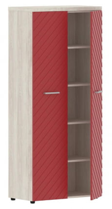 Шкаф с глухими дверьми и топом Torr LUX TLHC 85.1 Сосна Эдмонд Красный_1